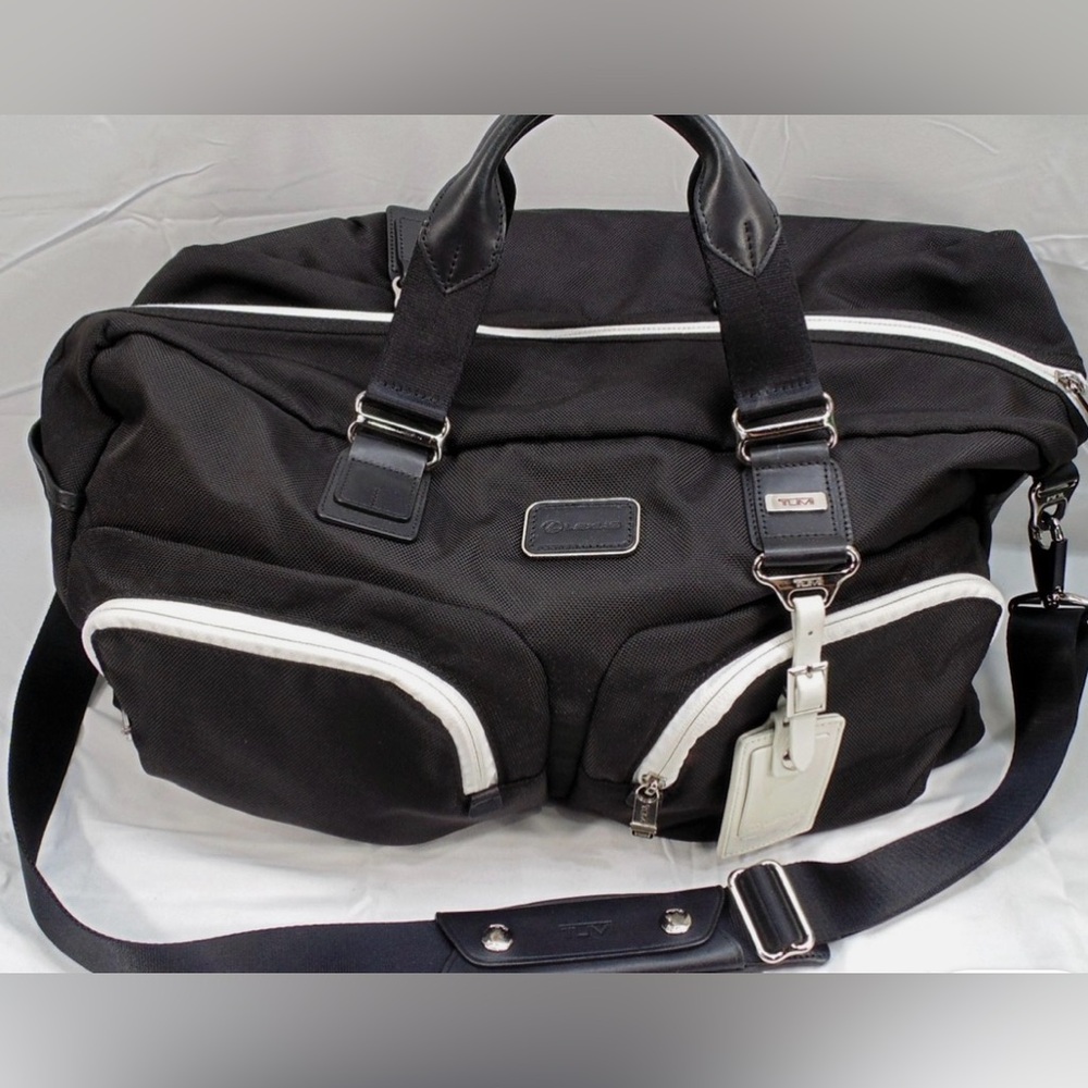 Tumi Lexus Duffle Tote Bag Black Nylon Limited Edition